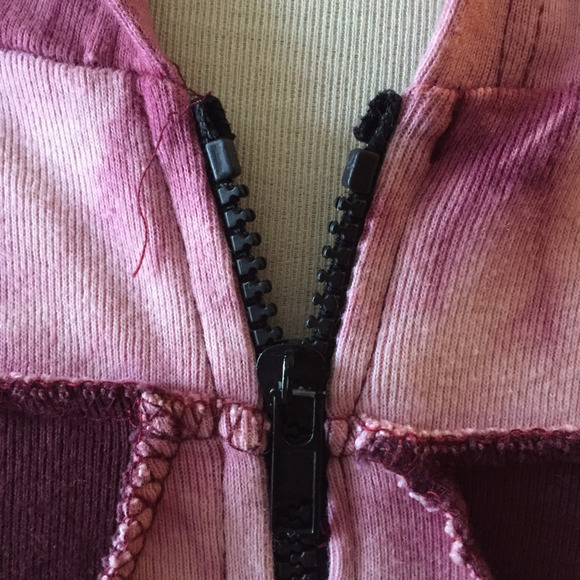 🧥Tie dye zipper hoodie, Size: XL, Light & Dark Pink🧥 - Picture 7 of 9